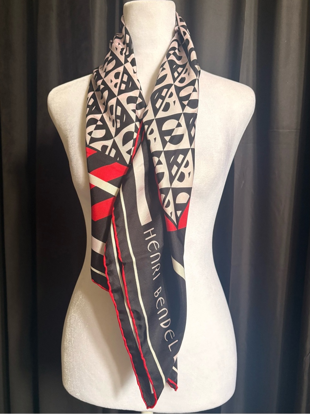 Henri Bendel Silk Foulard Square Scarf 35โ